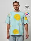 Мужская футболка оверсайз / Одуванчики / Dandelions