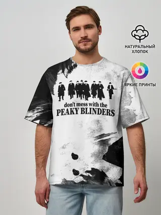 Мужская футболка оверсайз / Острые козырьки