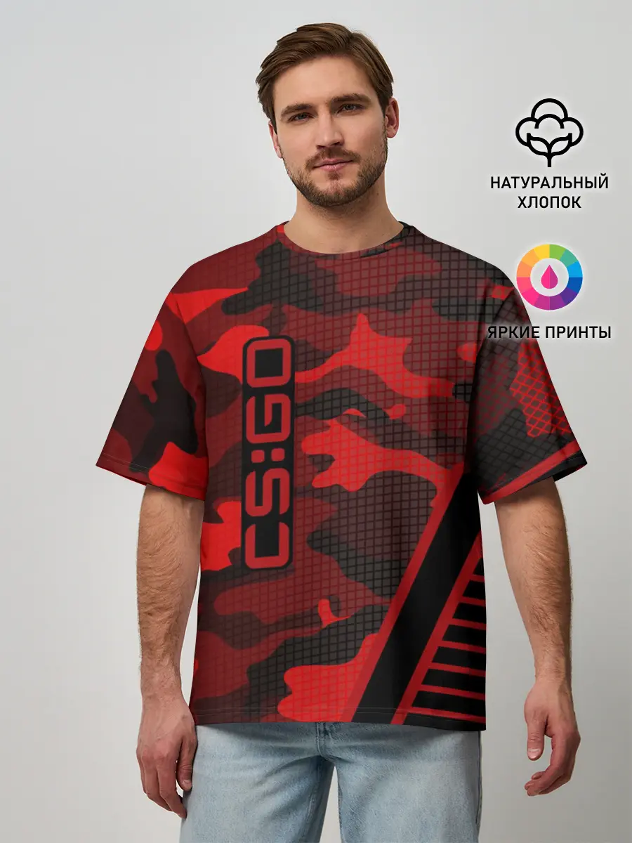 Мужская футболка оверсайз / CS:GO