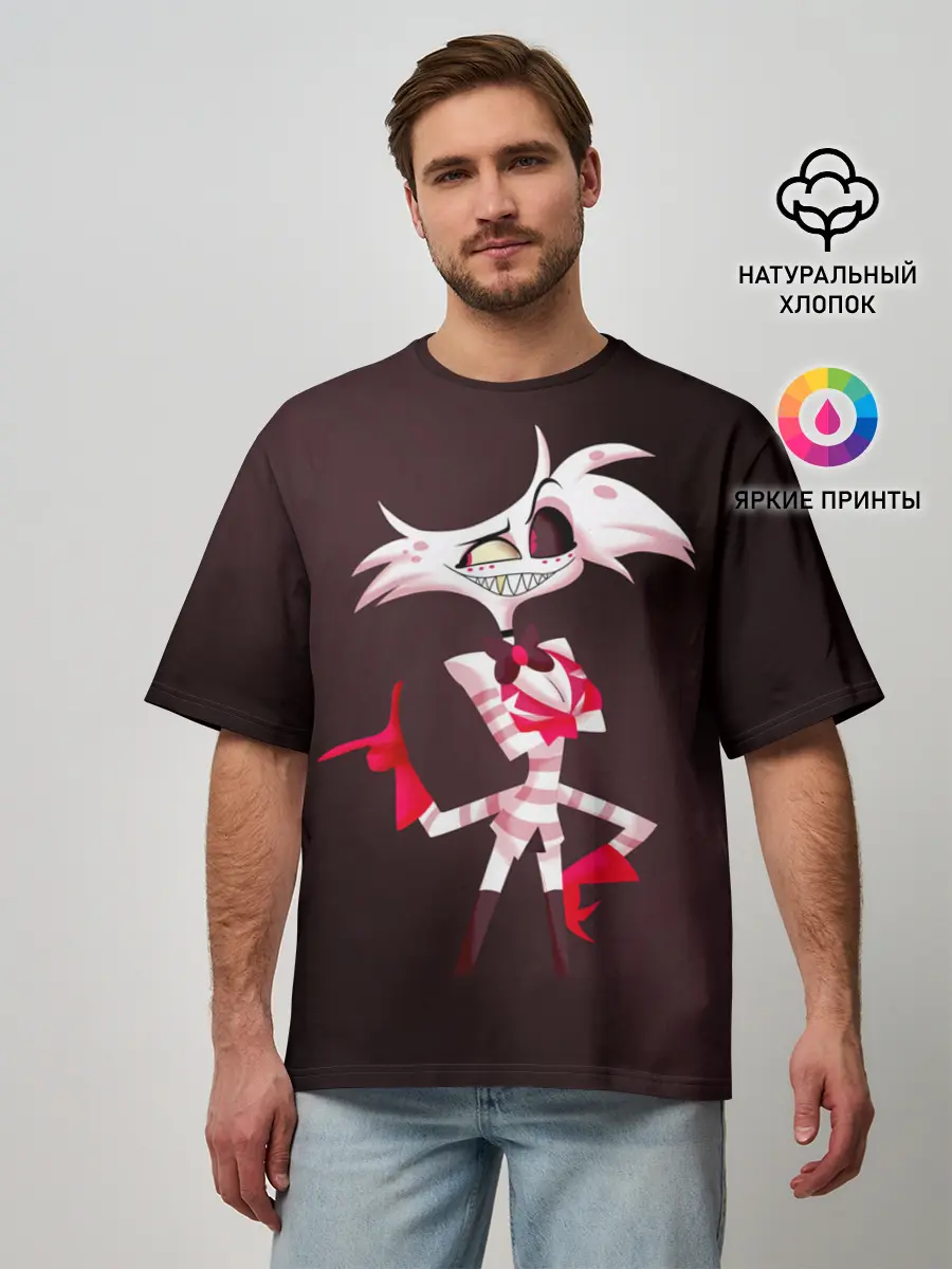 Мужская футболка оверсайз / Hazbin Hotel