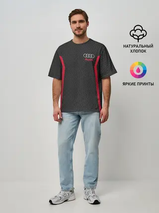 Мужская футболка оверсайз / AUDI SPORT CARBON