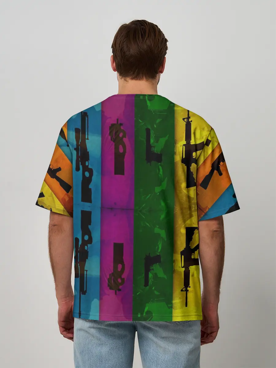 Мужская футболка оверсайз / Кс го оружие