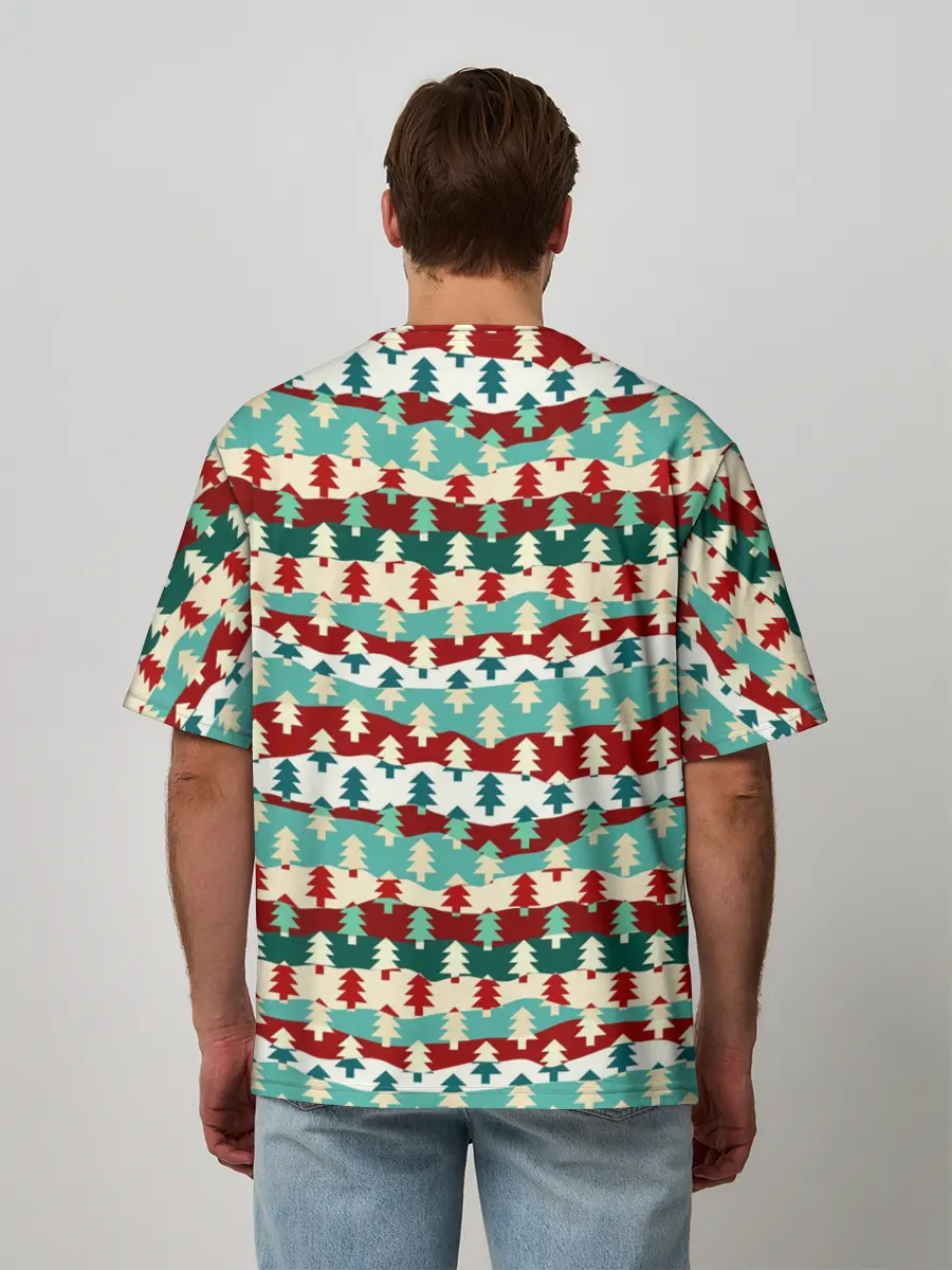Мужская футболка оверсайз / Ёлочки
