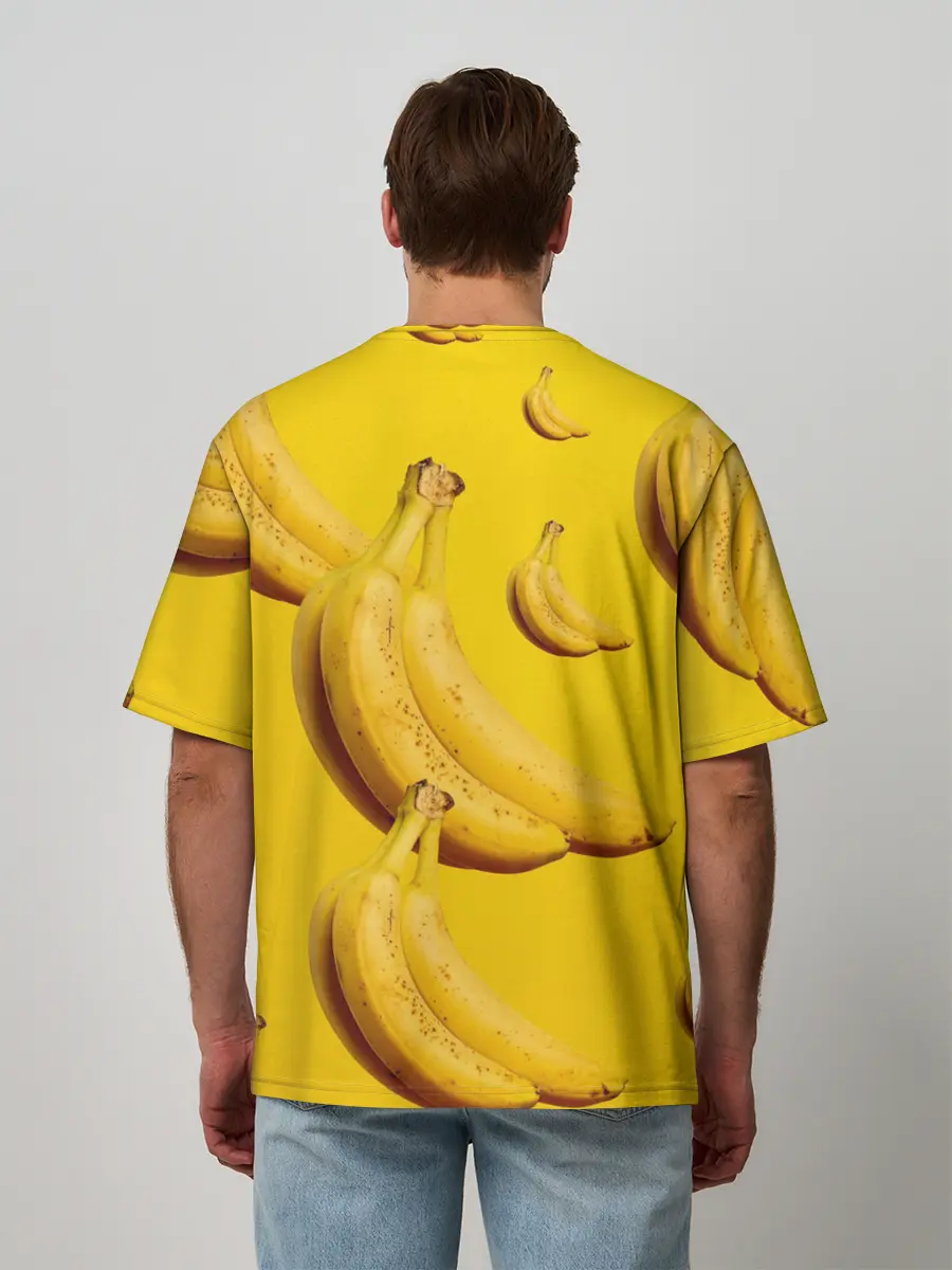 Мужская футболка оверсайз / Банановый рай