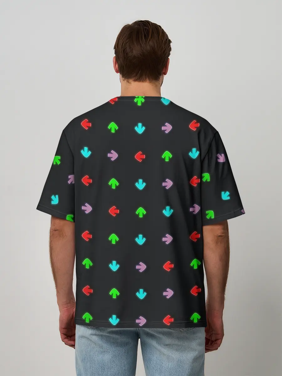 Мужская футболка оверсайз / Friday night funky arrows