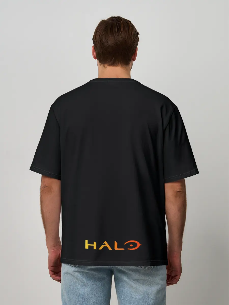 Мужская футболка оверсайз / Halo x Battlefield