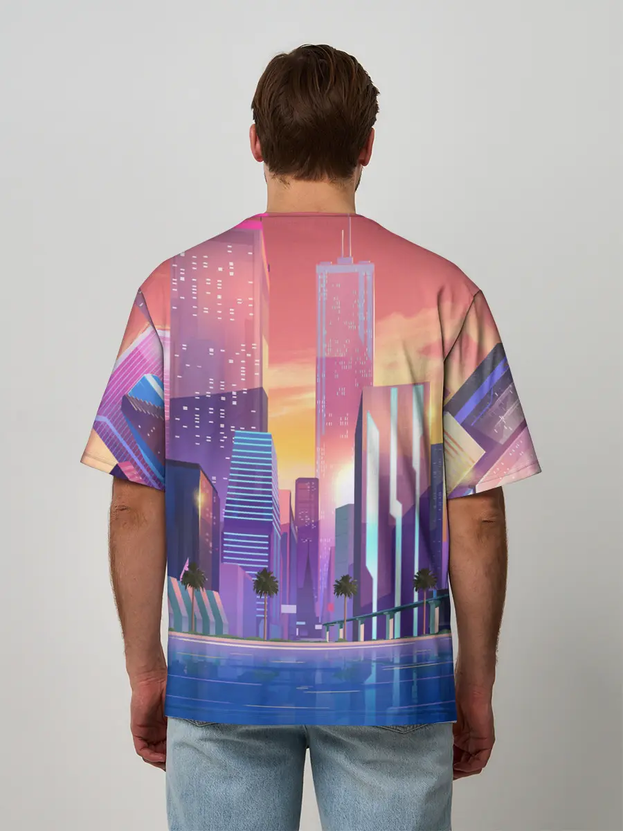 Мужская футболка оверсайз / Vice city