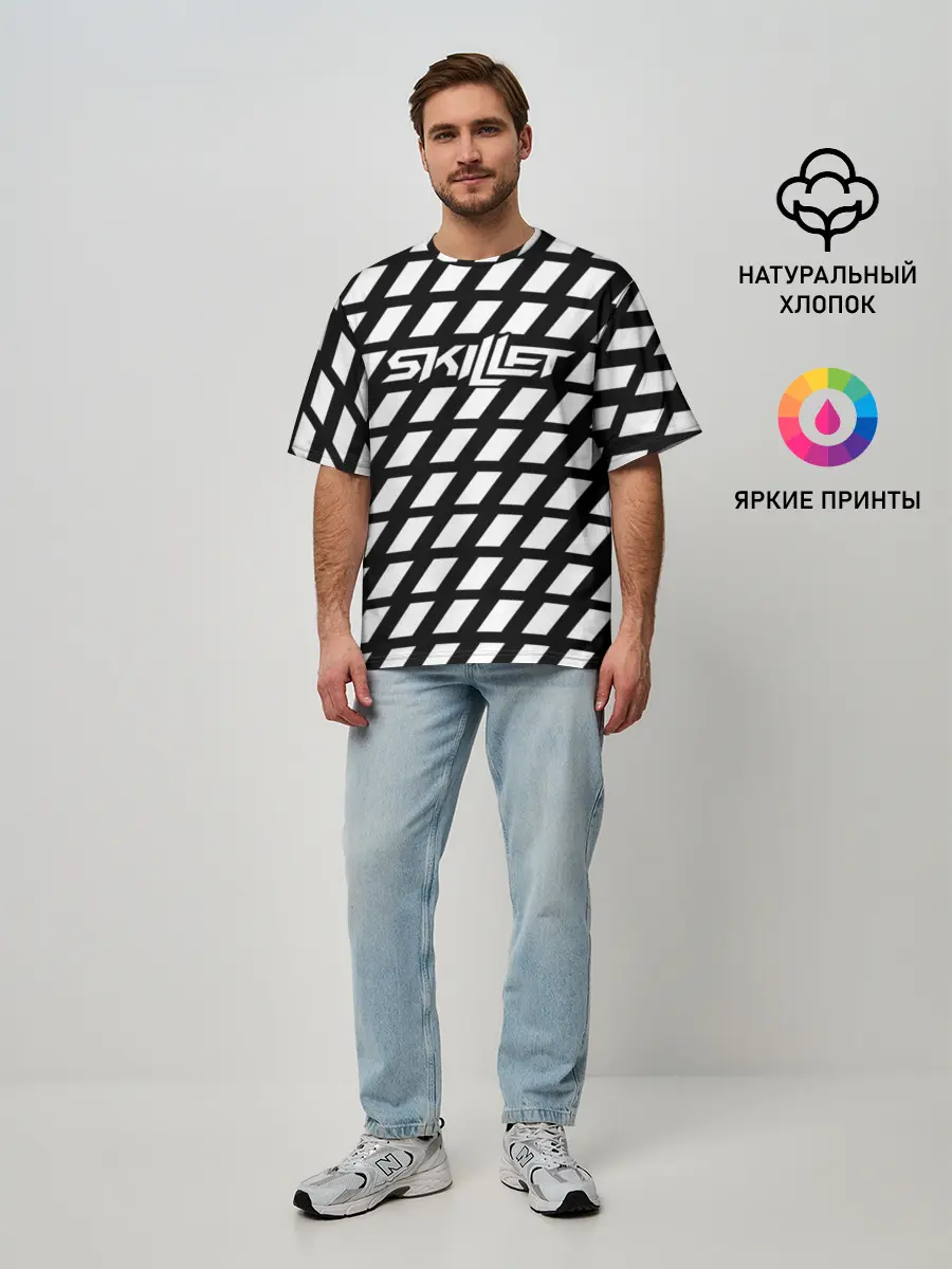 Мужская футболка оверсайз / Skillet