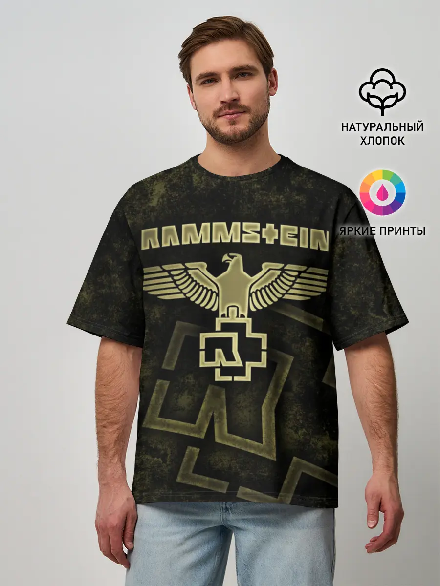 Мужская футболка оверсайз / Rammstein
