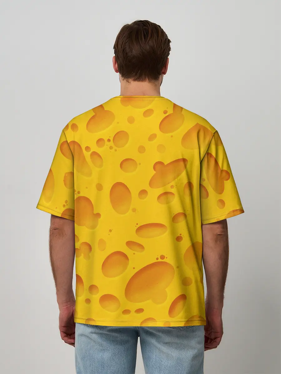 Мужская футболка оверсайз / Сыр