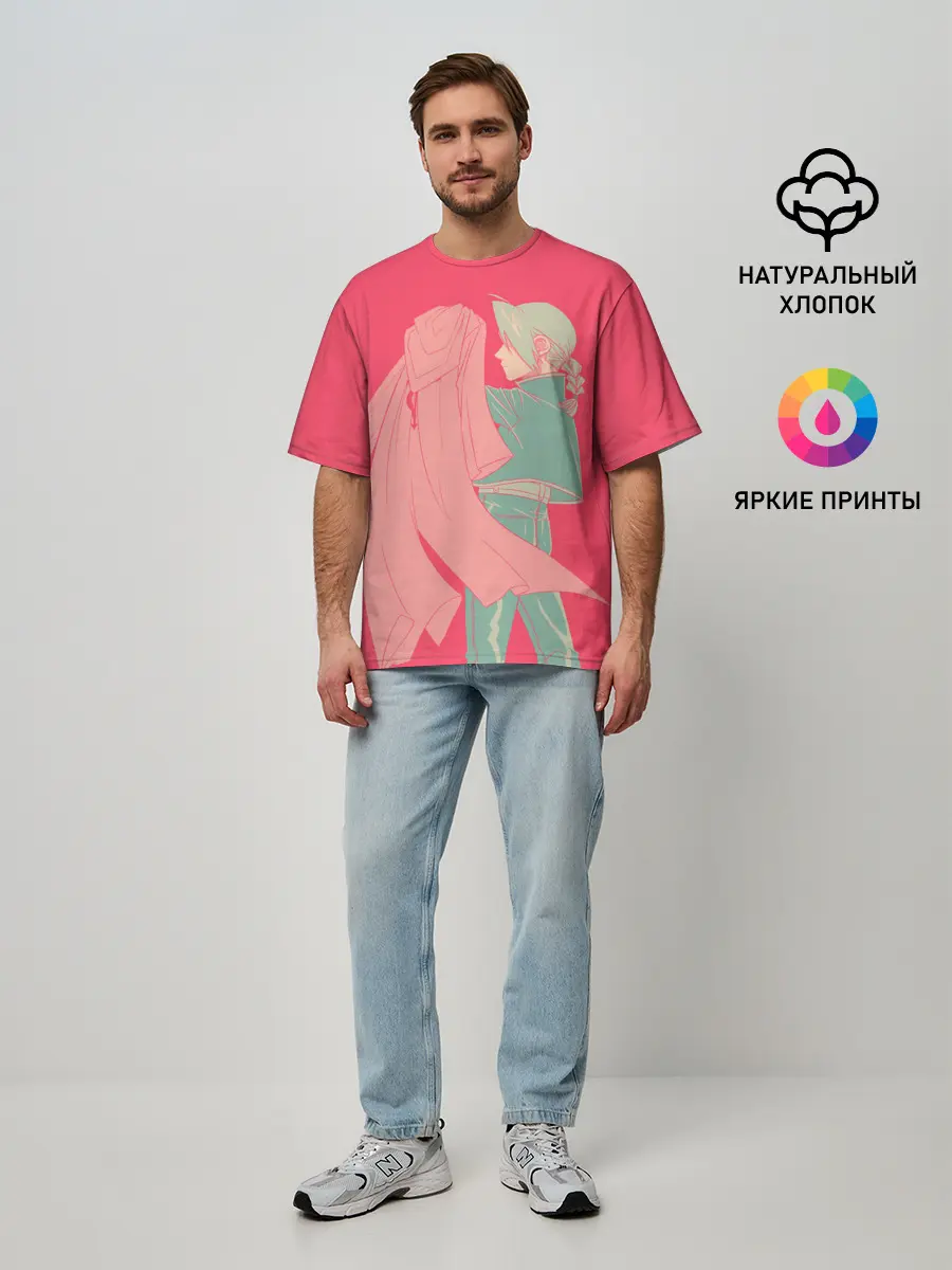 Мужская футболка оверсайз / Стальной Алхимик