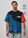 Мужская футболка оверсайз / BMW - Racing