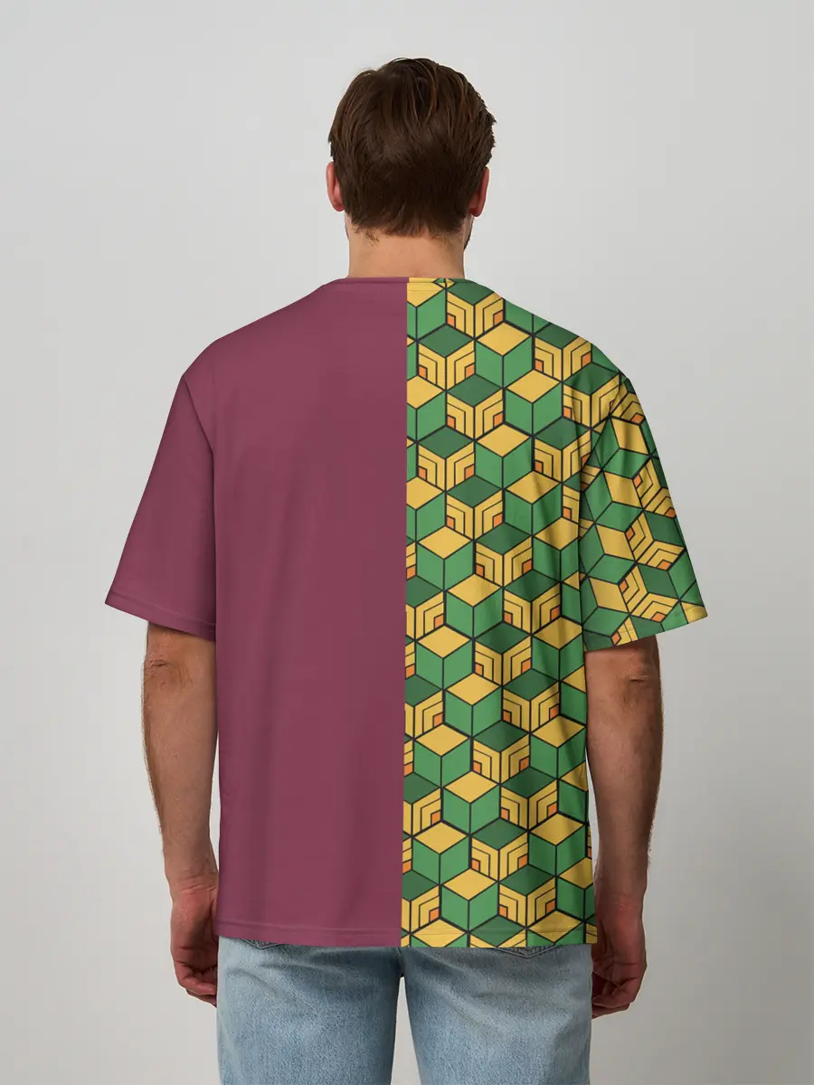 Мужская футболка оверсайз / ГИЮ ТОМИОКА / KIMETSU NO YAIBA