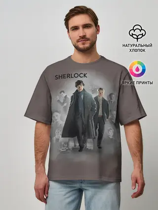 Мужская футболка оверсайз / SHERLOCK | ШЕРЛОК