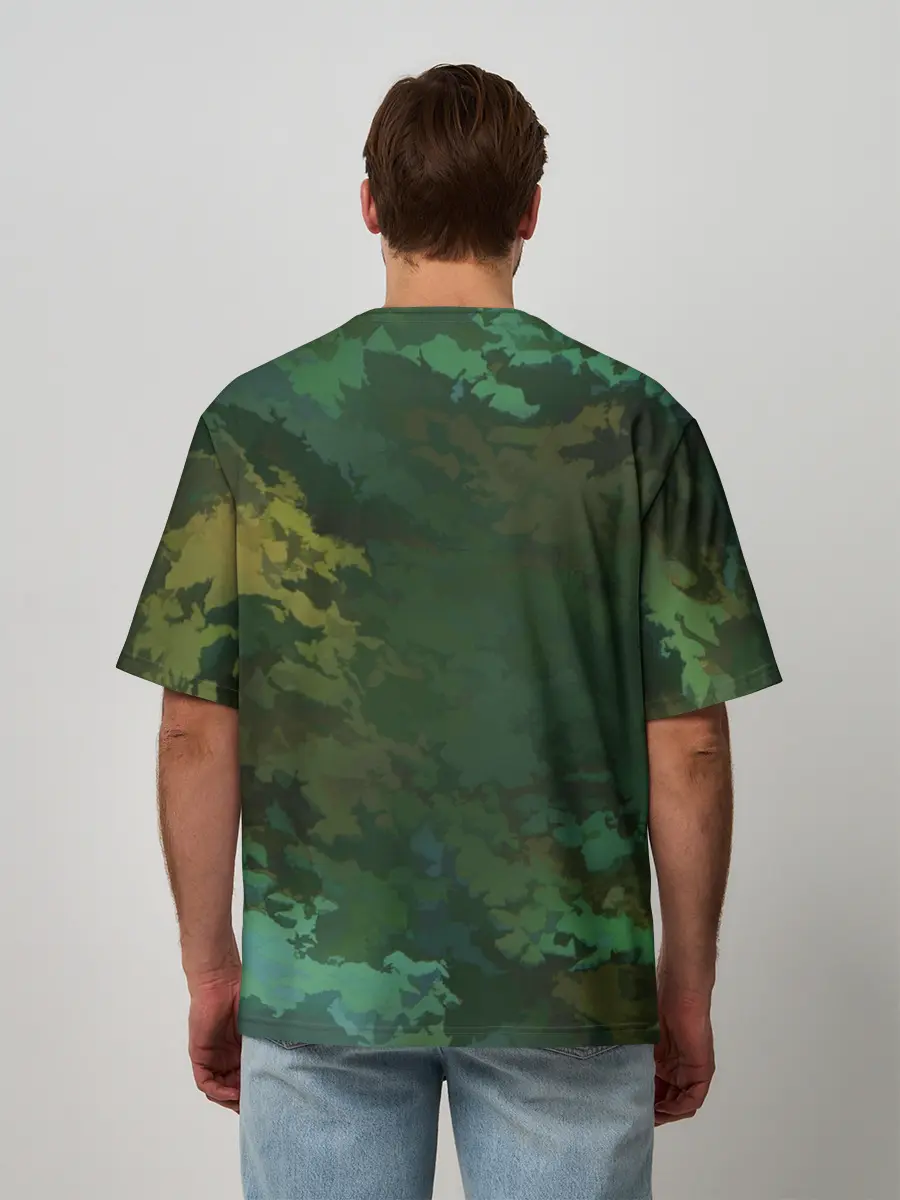 Мужская футболка оверсайз / Армейский Камуфляж | Ранний