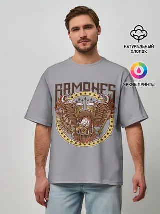 Мужская футболка оверсайз / Ramones Eagle