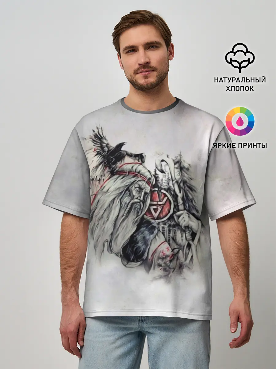 Мужская футболка оверсайз / Велес