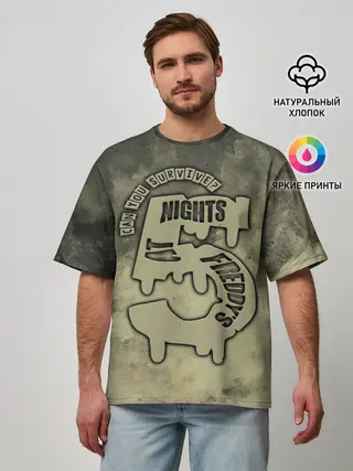Мужская футболка оверсайз / Five Nights at Freddy