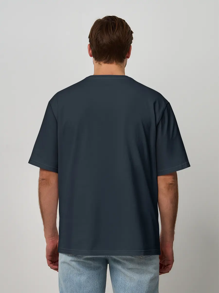 Мужская футболка оверсайз / Скелет механик