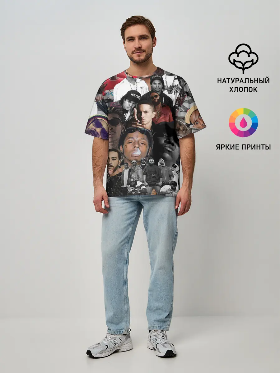 Мужская футболка оверсайз / Короли Рэпа | KING RAP