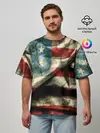 Мужская футболка оверсайз / USA 3D