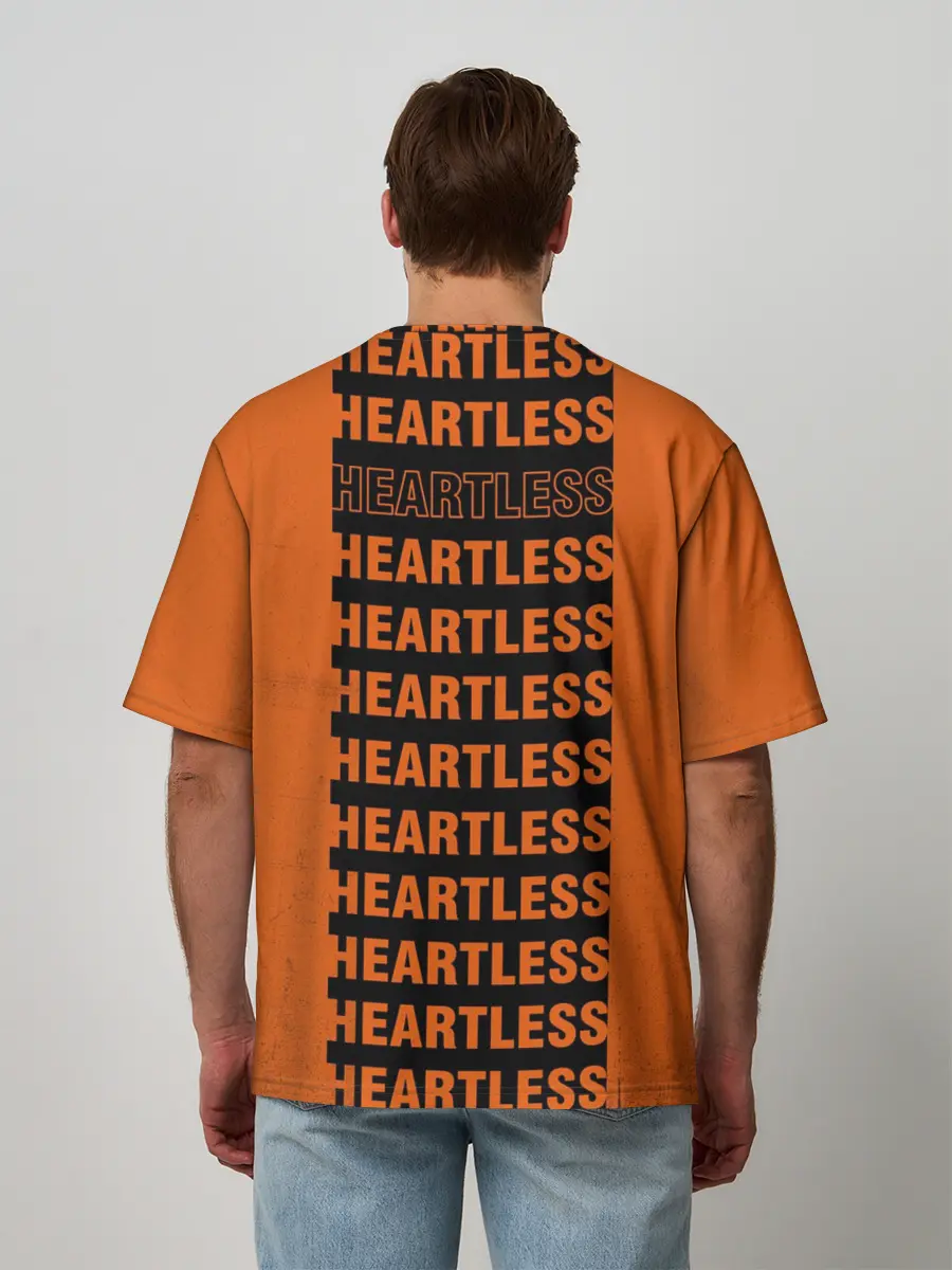 Мужская футболка оверсайз / HEARTLESS