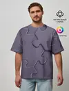 Мужская футболка оверсайз / Puzzles