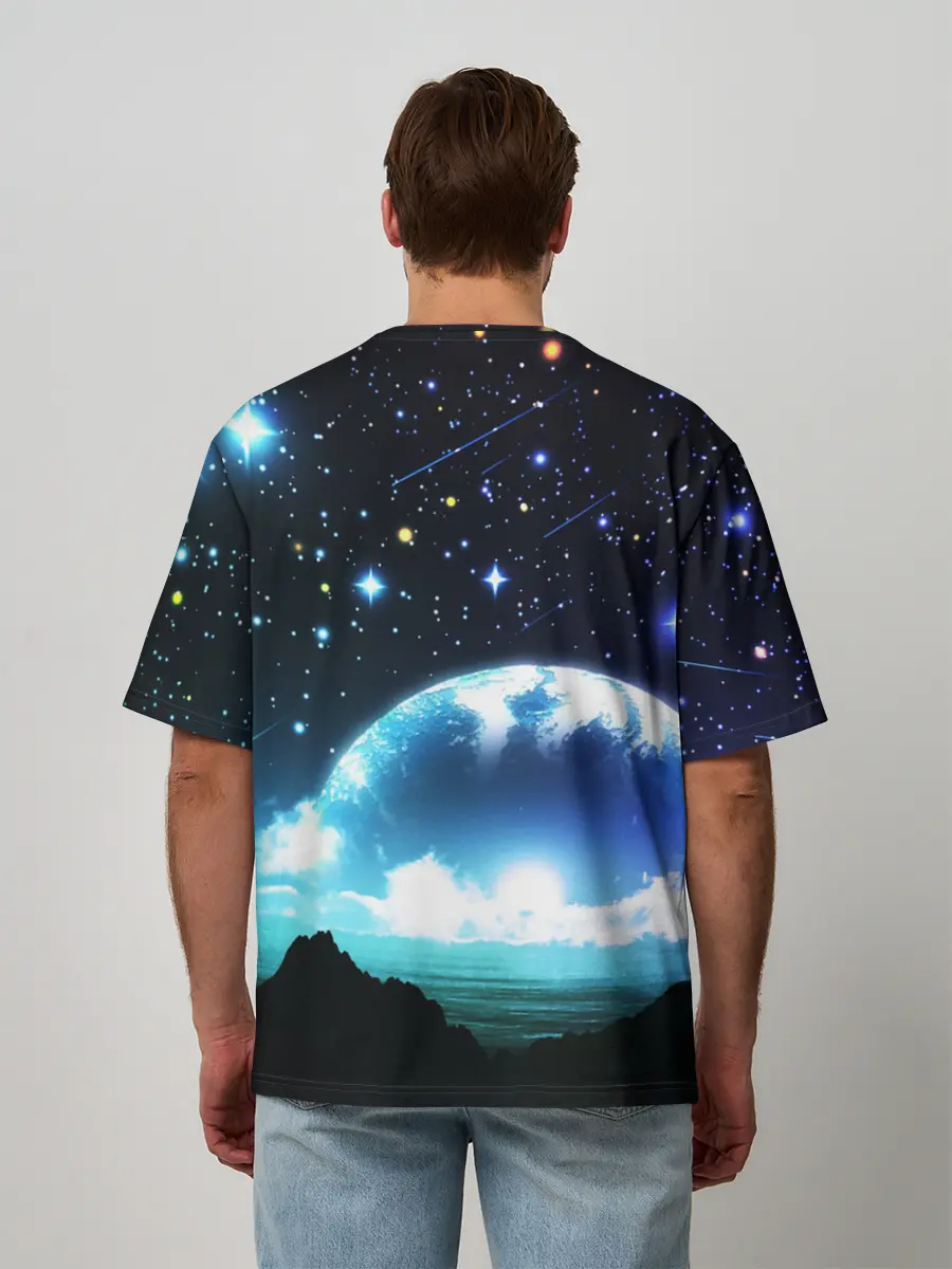Мужская футболка оверсайз / ЛУНА