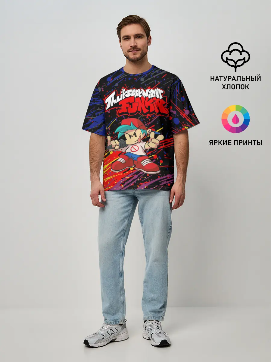 Мужская футболка оверсайз / Friday Night Funkin