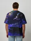 Мужская футболка оверсайз / Ночной закат