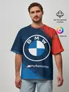 Мужская футболка оверсайз / BMW / БМВ