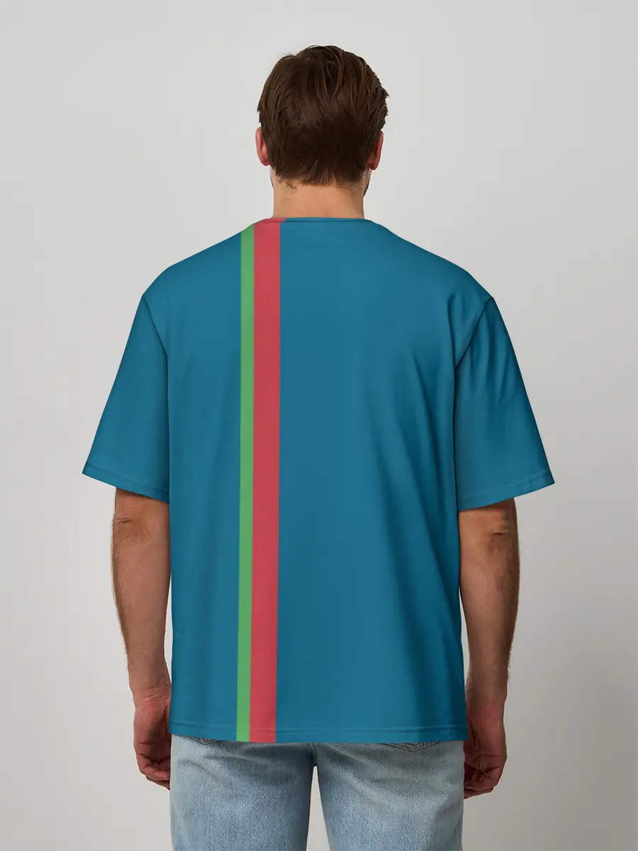 Мужская футболка оверсайз / Белоруссия, лента с гербом