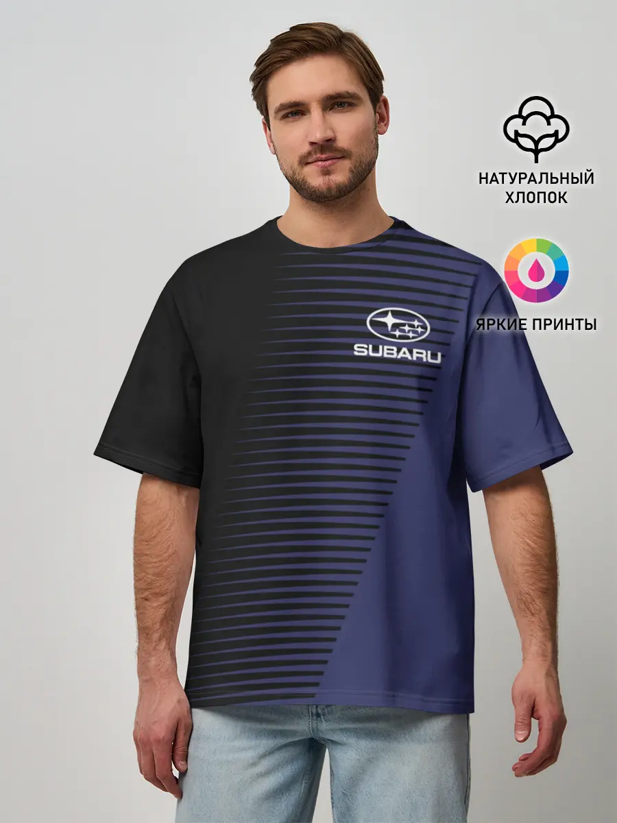 Мужская футболка оверсайз / SUBARU SPORT