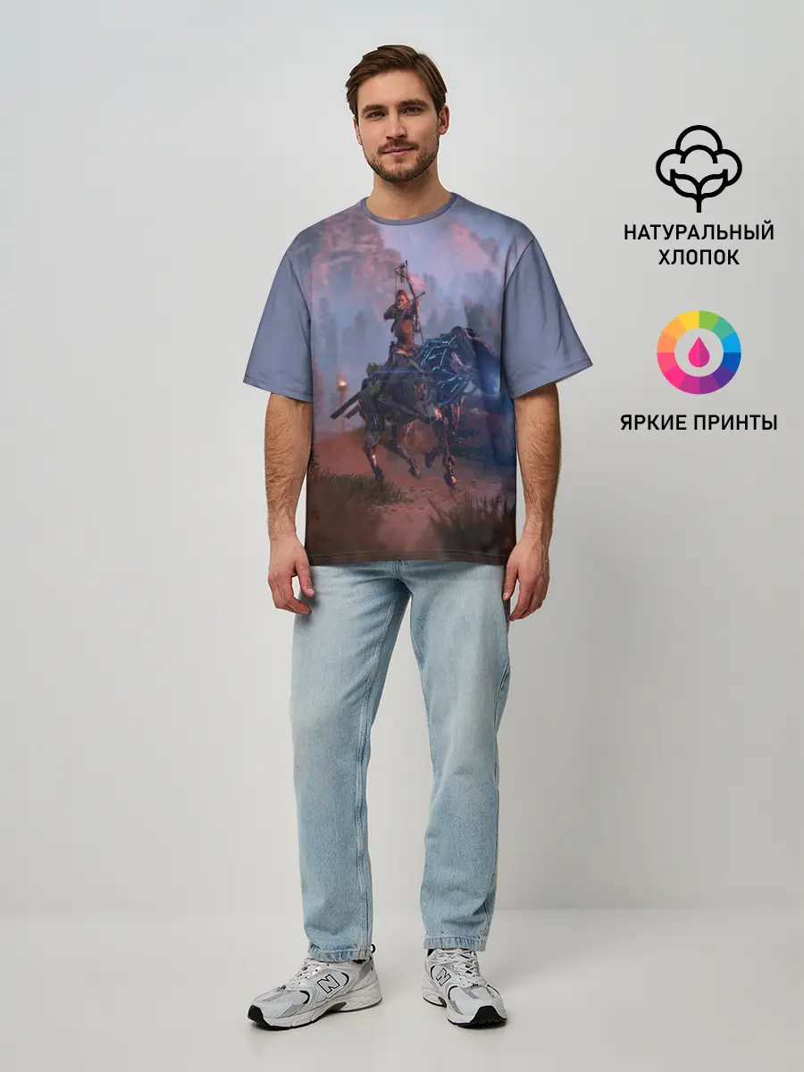 Мужская футболка оверсайз / Horizon Zero Dawn