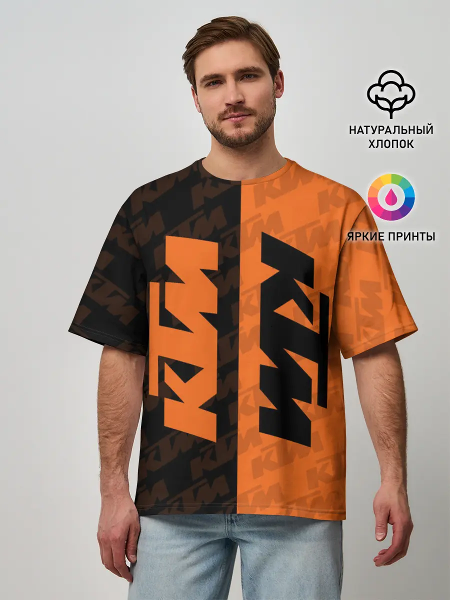 Мужская футболка оверсайз / KTM | КТМ