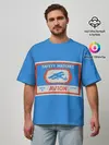 Мужская футболка оверсайз / Спички blue