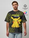 Мужская футболка оверсайз / Pikachu Pika Pika