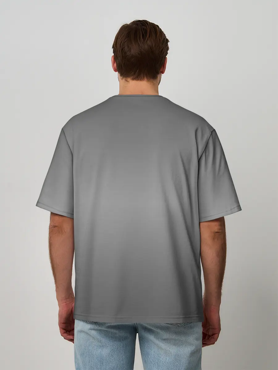 Мужская футболка оверсайз / Котики в масках