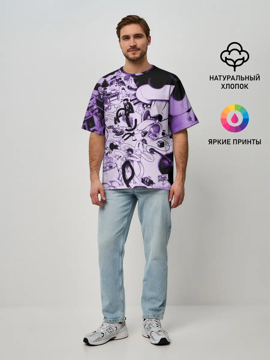 Мужская футболка оверсайз / HARD MULT | Мульт