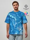 Мужская футболка оверсайз / Ледяной
