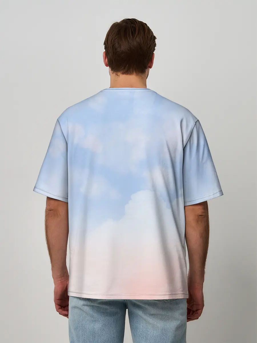 Мужская футболка оверсайз / Свик /Самолеты/