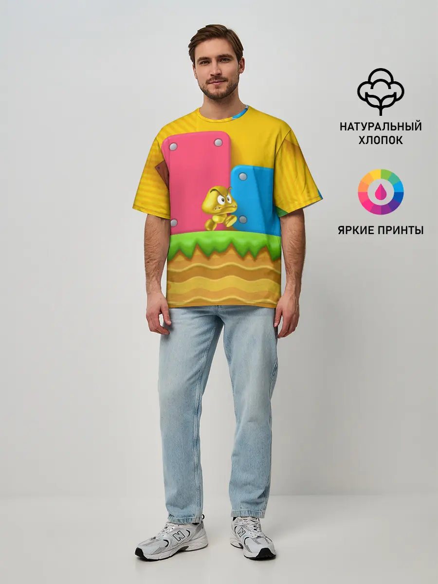 Мужская футболка оверсайз / Супер Марио