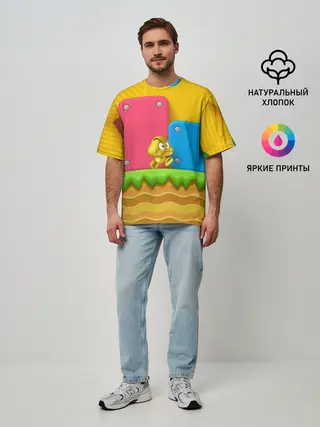 Мужская футболка оверсайз / Супер Марио