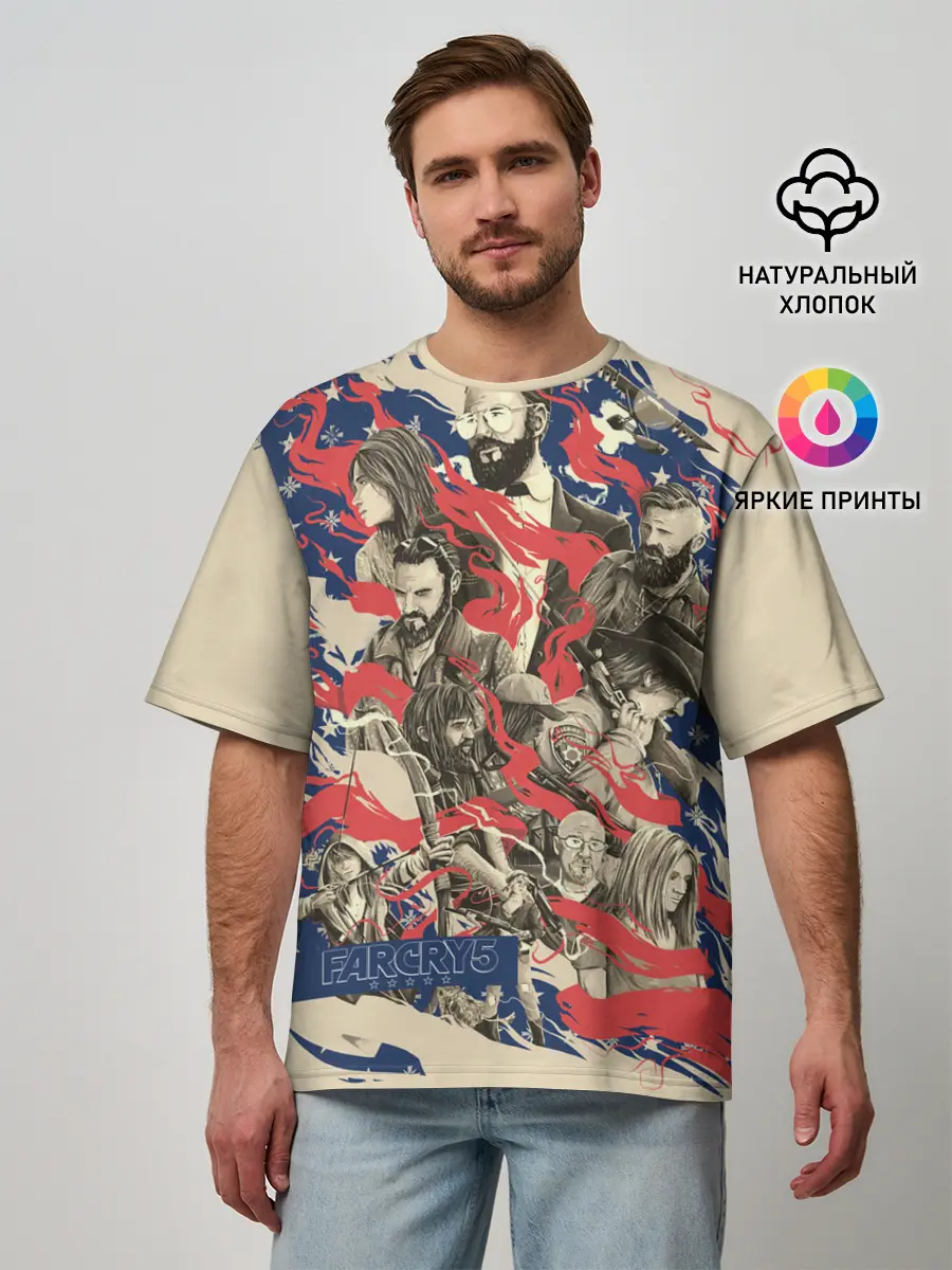 Мужская футболка оверсайз / Far Cry 5