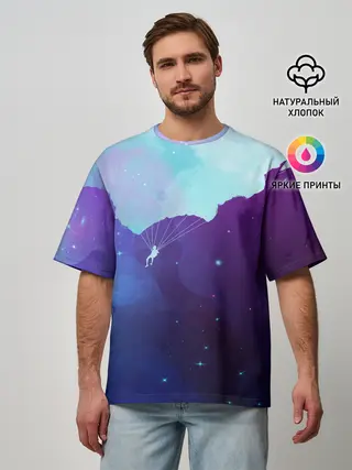 Мужская футболка оверсайз / Skydiver