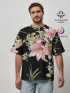 Мужская футболка оверсайз / Букет лилий