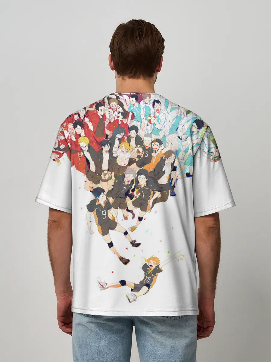 Мужская футболка оверсайз / Все герои Haikyuu