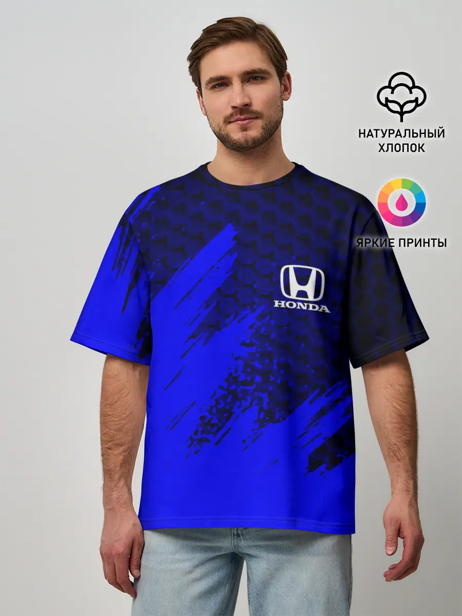 Мужская футболка оверсайз / HONDA