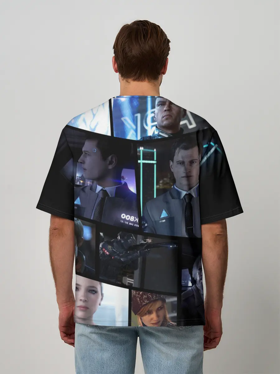 Мужская футболка оверсайз / DETROIT BECOME HUMAN