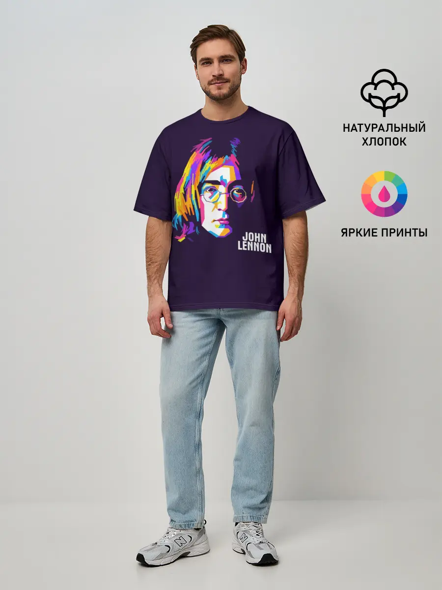 Мужская футболка оверсайз / Джон Леннон